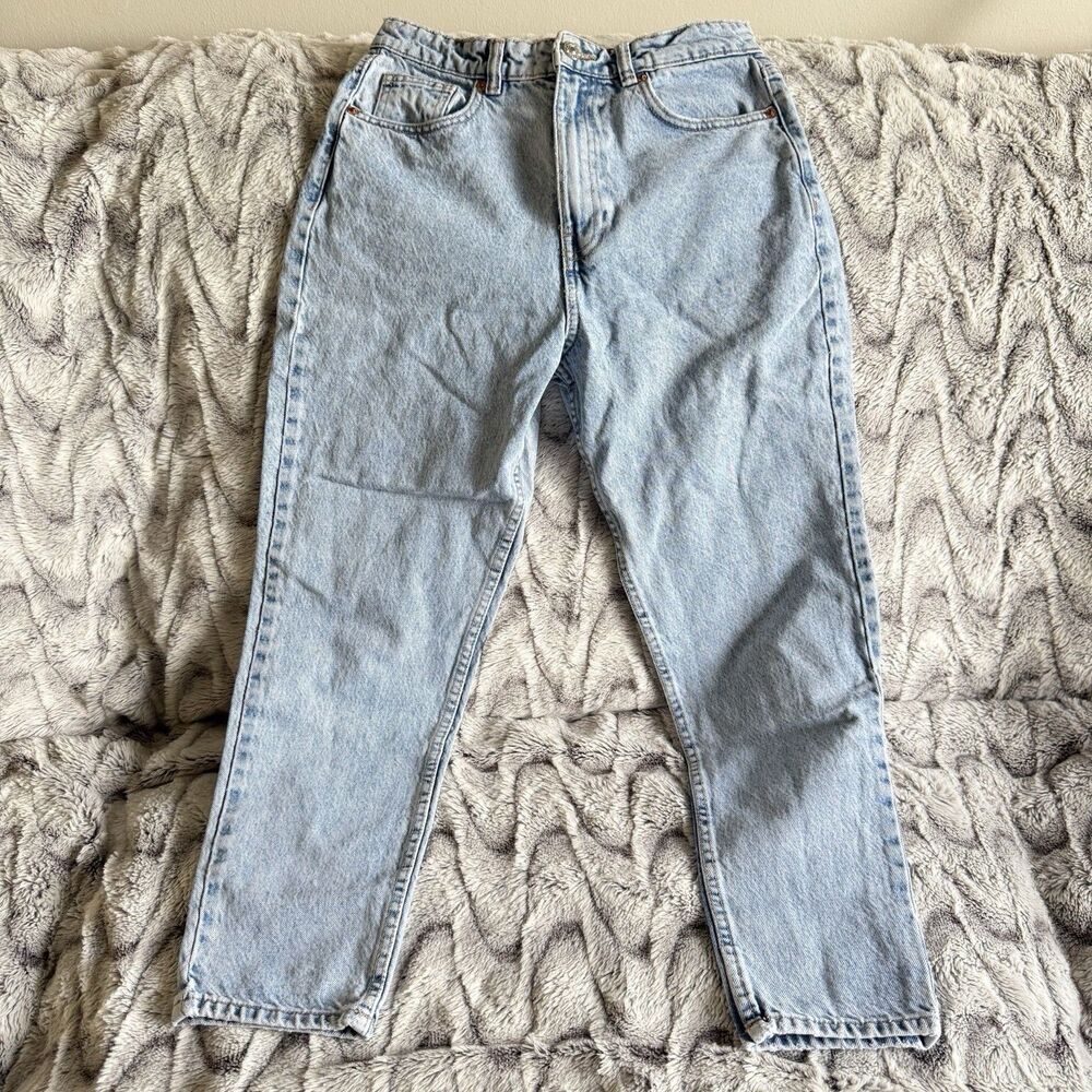 Zara Jeans Moms High Rise Jeans Size 6 EUR 38 Washed Blue
